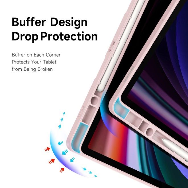 Dux Ducis - Samsung Galaxy Tab S9+ / S9 FE+ Hülle - Leder Bookcover - Magi Series - rosa