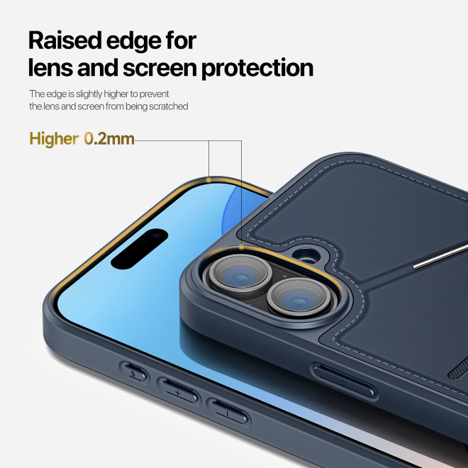 Dux Ducis - iPhone 16 Hülle - PC und TPU Hardcase - Rafi II Mag Series - blau