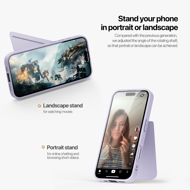 Dux Ducis - iPhone 16 Pro Hülle - PC und TPU Hardcase - Rafi II Mag Series - purpur