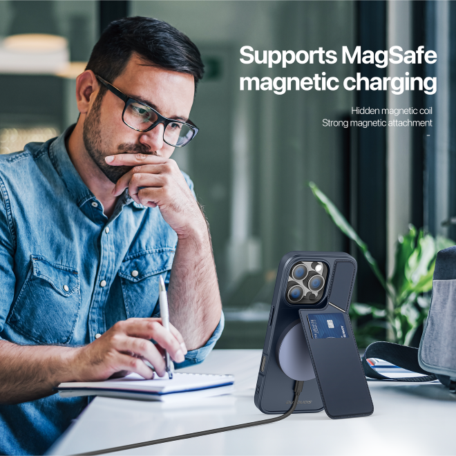 Dux Ducis - iPhone 16 Pro Max Hülle - PC und TPU Hardcase - Rafi II Mag Series - blau