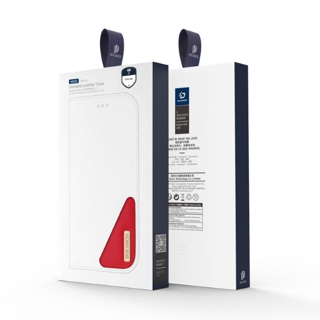 Dux Ducis - iPhone 16 Pro Max Hülle - Handy Leder Case - Hivo Series - rot