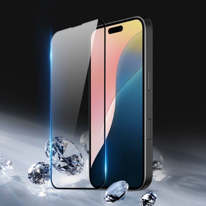 Dux Ducis - iPhone 16 Schutzglas - aus gehärtetem Glas - 10D - schwarz