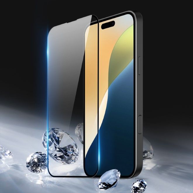 Dux Ducis - iPhone 16 Plus Schutzglas - aus gehärtetem Glas - 10D - schwarz