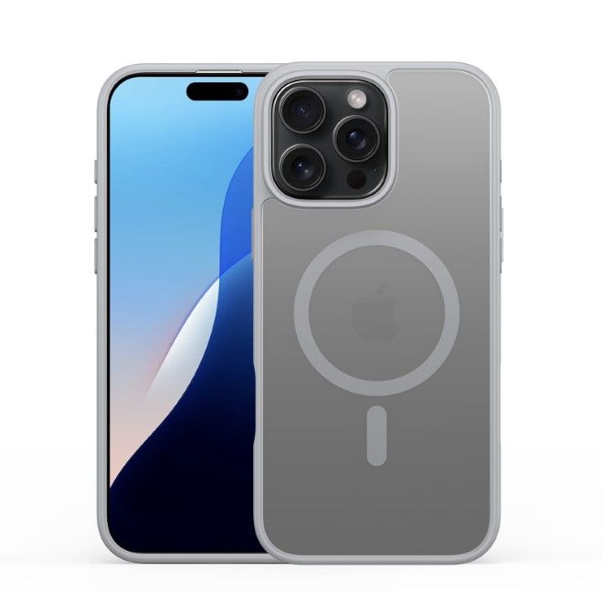 Dux Ducis - iPhone 16 Pro Hülle - TPU und PC Hardcase - MagSafe kompatibel - Yind Series - grau