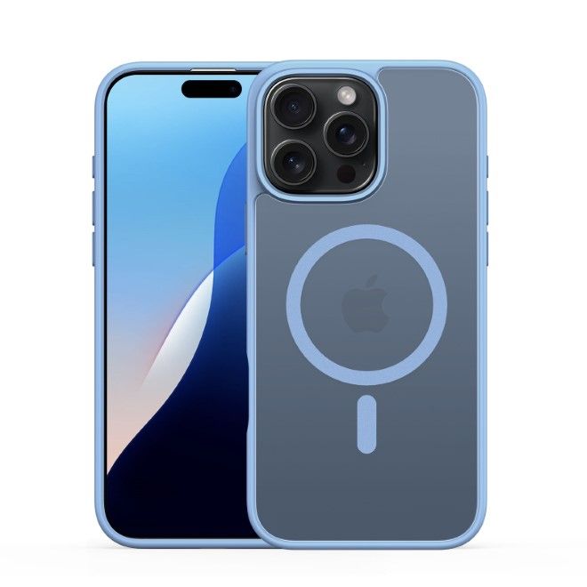 Dux Ducis - iPhone 16 Pro Hülle - TPU und PC Hardcase - MagSafe kompatibel - Yind Series - hellblau