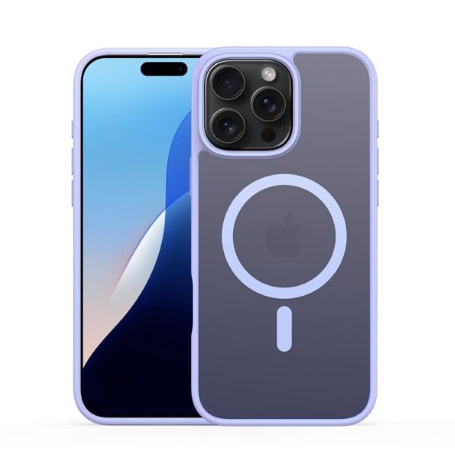 Dux Ducis - iPhone 16 Pro Hülle - TPU und PC Hardcase - MagSafe kompatibel - Yind Series - hellpurpur