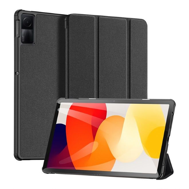 Dux Ducis - Xiaomi Redmi Pad SE 8.7 Hülle - Leder Smart Flip Case - Domo Series - schwarz