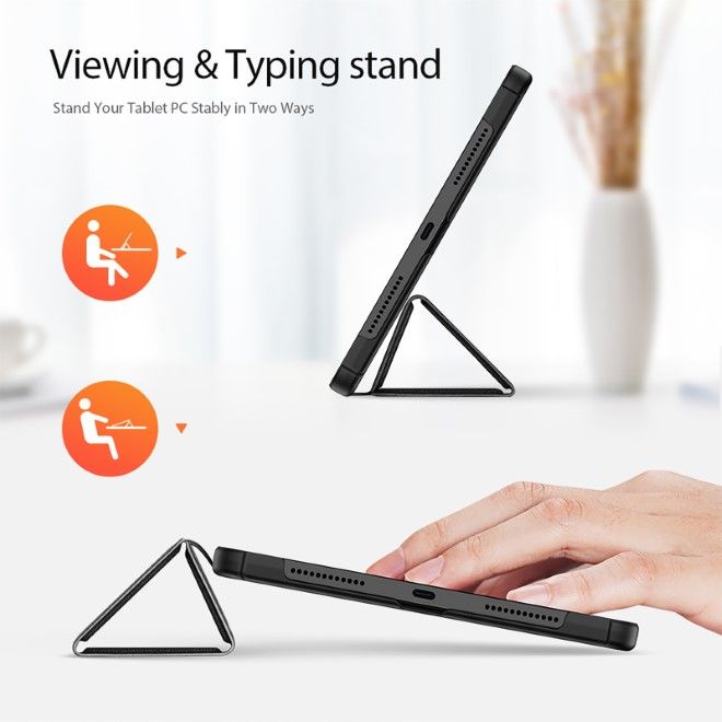 Dux Ducis - Xiaomi Redmi Pad SE 8.7 Hülle - Leder Smart Flip Case - Domo Series - schwarz