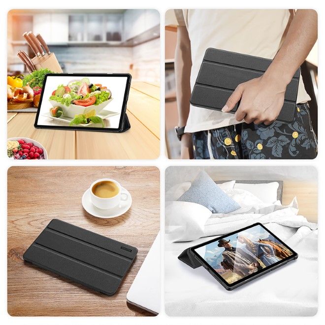 Dux Ducis - Xiaomi Redmi Pad SE 8.7 Hülle - Leder Smart Flip Case - Domo Series - schwarz
