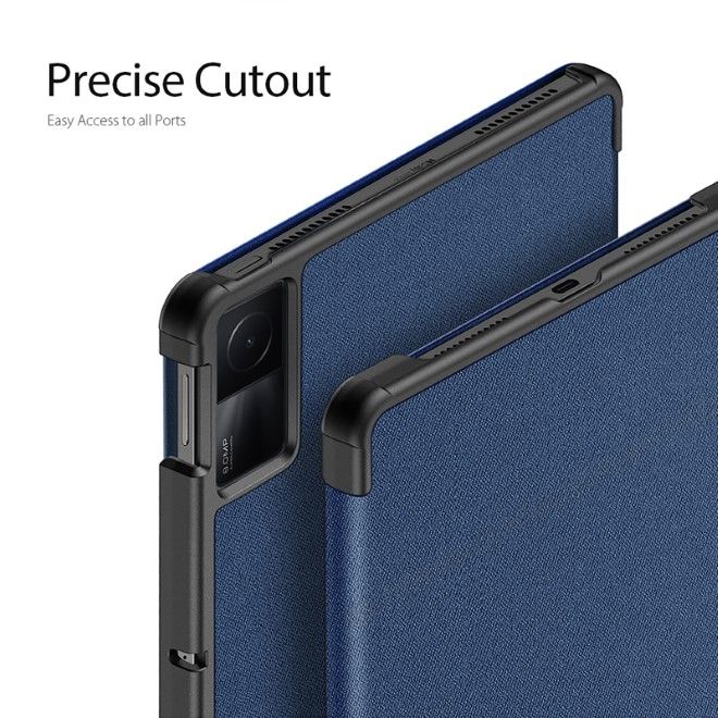 Dux Ducis - Xiaomi Redmi Pad SE 8.7 Hülle - Leder Smart Flip Case - Domo Series - blau