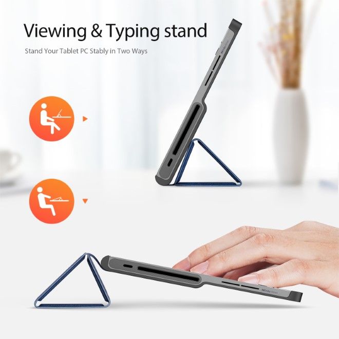 Dux Ducis - Lenovo Tab Plus 11.5 Hülle - Leder Smart Flip Case - Domo Series - blau