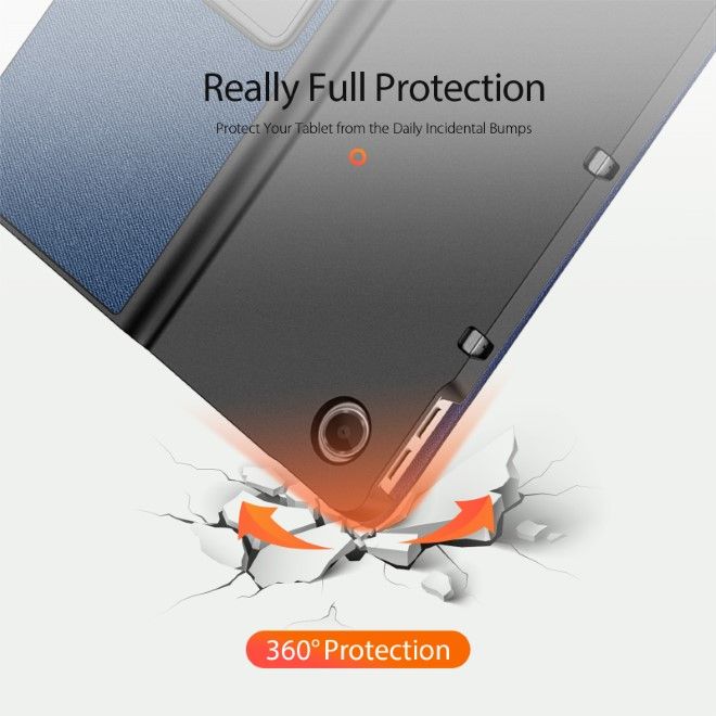 Dux Ducis - Lenovo Tab Plus 11.5 Hülle - Leder Smart Flip Case - Domo Series - blau