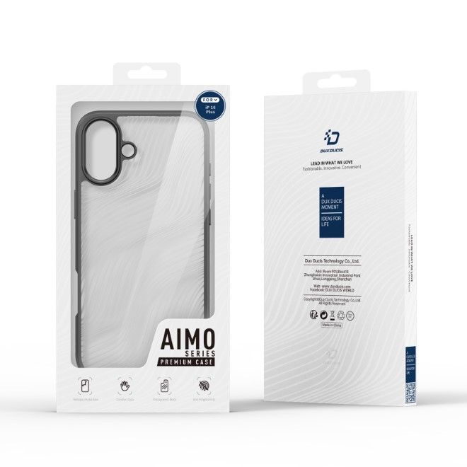 Dux Ducis - iPhone 16 Plus Hülle - Hardcase - Aimo Series - schwarz