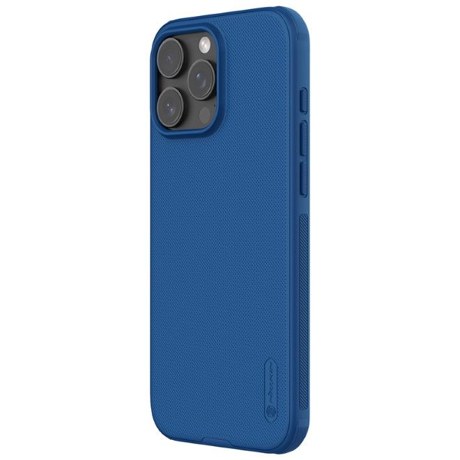 Nillkin - iPhone 16 Pro Hülle - Kunststoff Case - Super Frosted Shield Pro Series - blau