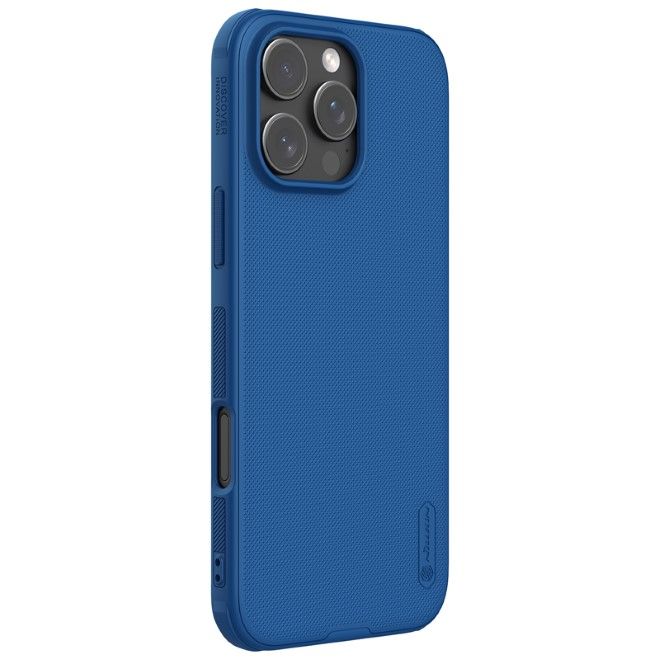 Nillkin - iPhone 16 Pro Max Hülle - Kunststoff Case - Super Frosted Shield Pro Series - blau
