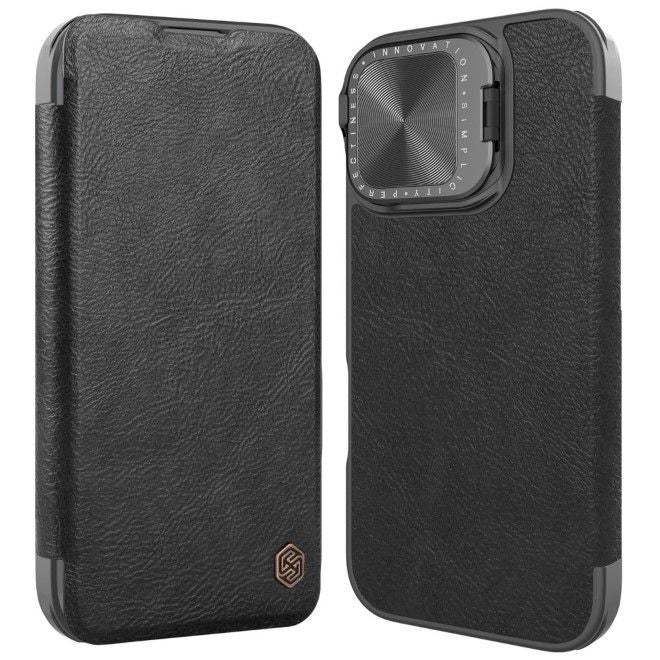 Nillkin - iPhone 16 Hülle - Leder Book Case - Qin Prop Series - schwarz
