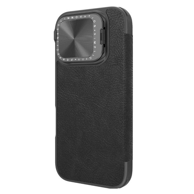 Nillkin - iPhone 16 Pro Max Hülle - Leder Book Case - Qin Prop Series - schwarz