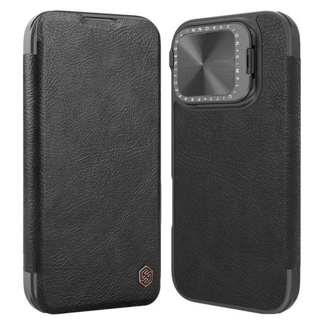 Nillkin - iPhone 16 Pro Max Hülle - Leder Book Case - Qin Prop Series - schwarz
