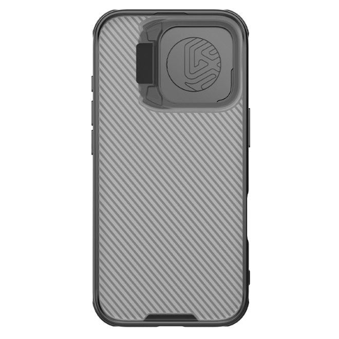 Nillkin - iPhone 16 Pro Hülle - Kunststoff Hardcase - Camshield Prop Series - transparent/schwarz