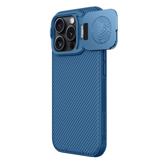 Nillkin - iPhone 16 Pro Hülle - Kunststoff Hardcase - Camshield Prop Series - blau