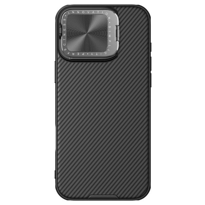 Nillkin - iPhone 16 Pro Max Hülle - Kunststoff Hardcase - Camshield Prop Series - schwarz
