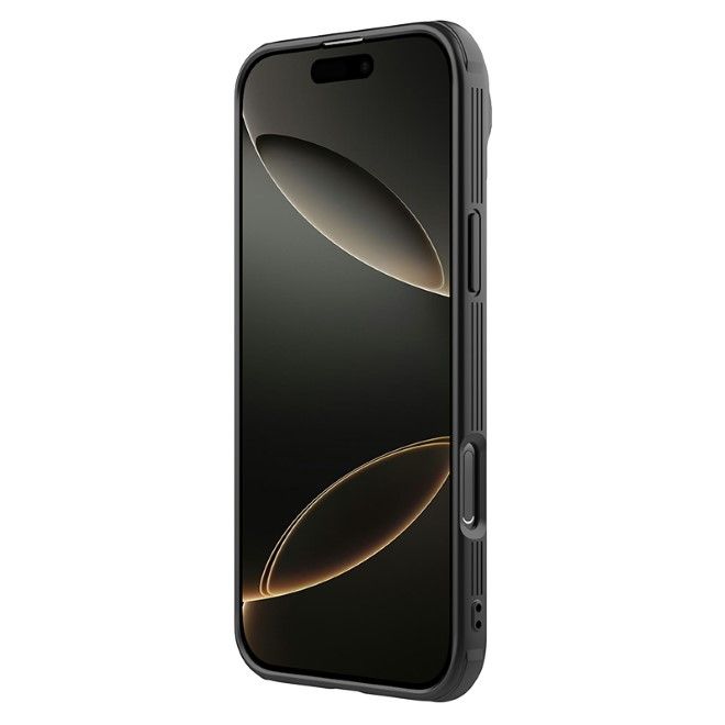 Nillkin - iPhone 16 Pro Max Hülle - Kunststoff Hardcase - Camshield Prop Series - transparent/schwarz