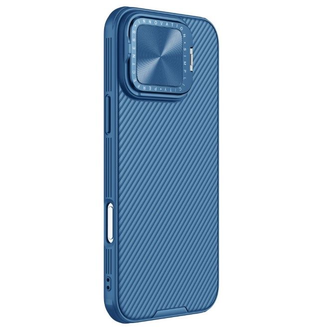 Nillkin - iPhone 16 Pro Max Hülle - Kunststoff Hardcase - Camshield Prop Series - blau