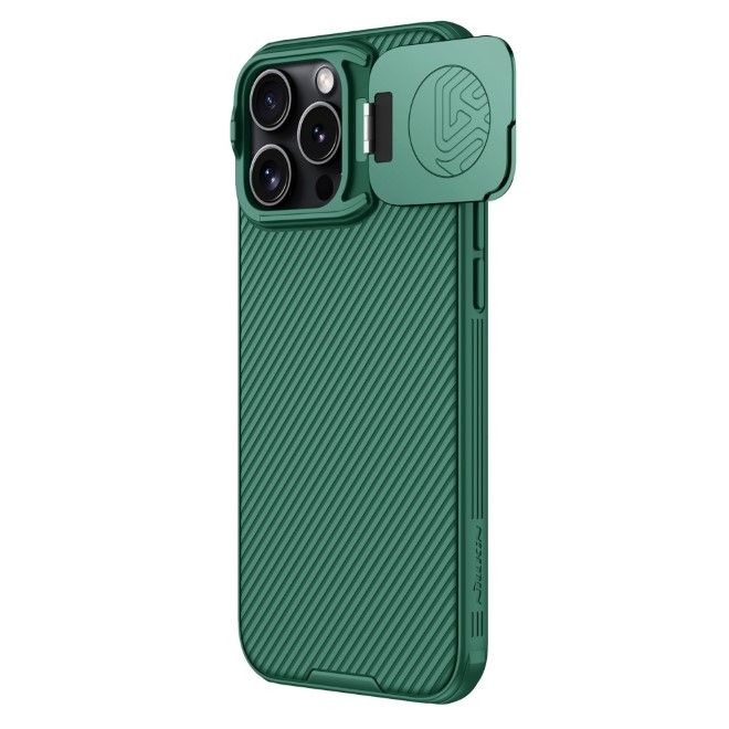Nillkin - iPhone 16 Pro Max Hülle - Kunststoff Hardcase - Camshield Prop Series - dunkelgrün