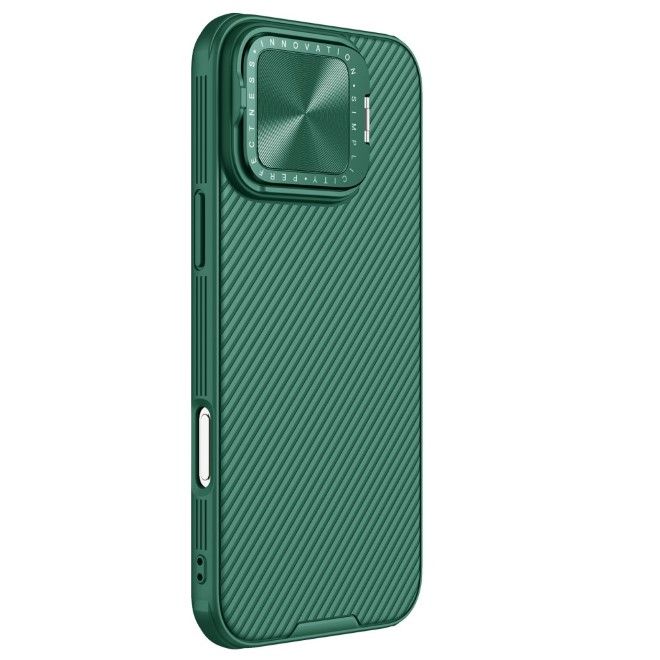 Nillkin - iPhone 16 Pro Max Hülle - Kunststoff Hardcase - Camshield Prop Series - dunkelgrün