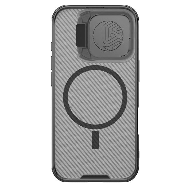 Nillkin - iPhone 16 Pro Hülle - Kunststoff Hardcase - Camshield Prop Magnetic Series - transparent/schwarz