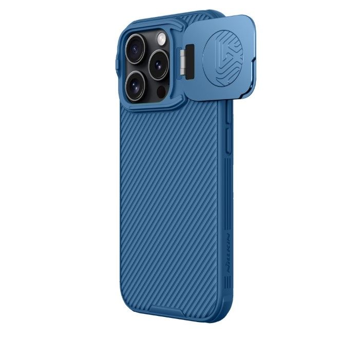 Nillkin - iPhone 16 Pro Hülle - Kunststoff Hardcase - Camshield Prop Magnetic Series - blau