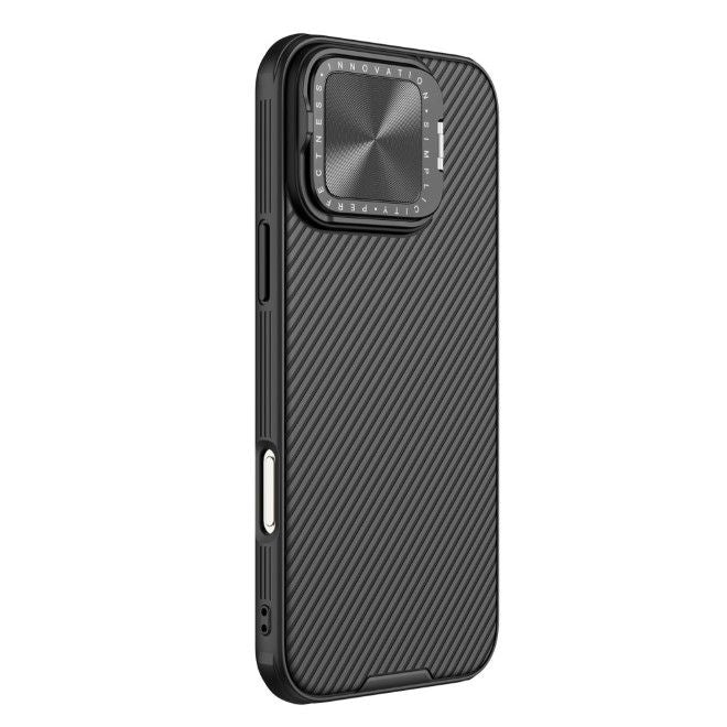 Nillkin - iPhone 16 Pro Max Hülle - Kunststoff Hardcase - Camshield Prop Magnetic Series - schwarz