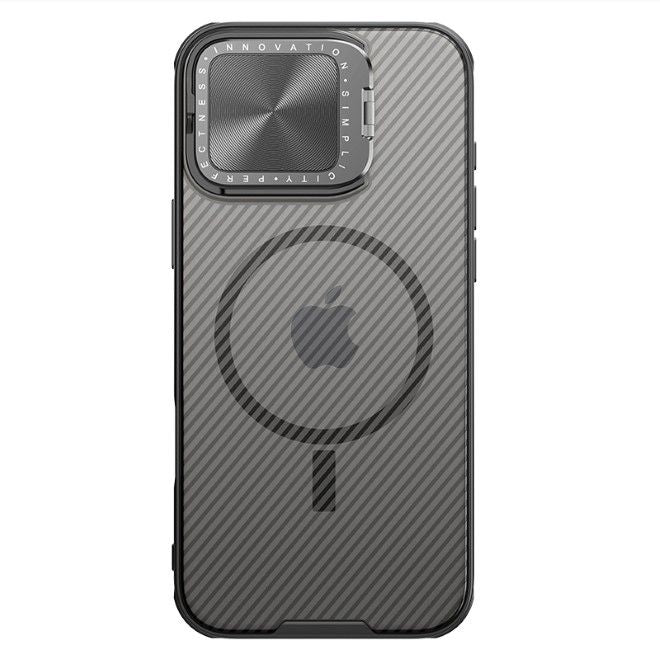 Nillkin - iPhone 16 Pro Max Hülle - Kunststoff Hardcase - Camshield Prop Magnetic Series - transparent/schwarz