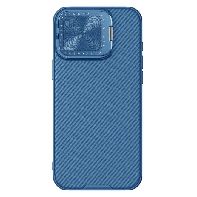 Nillkin - iPhone 16 Pro Max Hülle - Kunststoff Hardcase - Camshield Prop Magnetic Series - blau