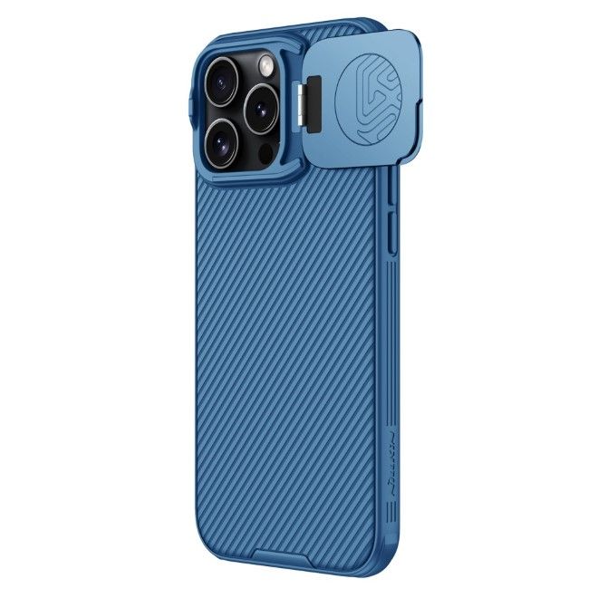 Nillkin - iPhone 16 Pro Max Hülle - Kunststoff Hardcase - Camshield Prop Magnetic Series - blau