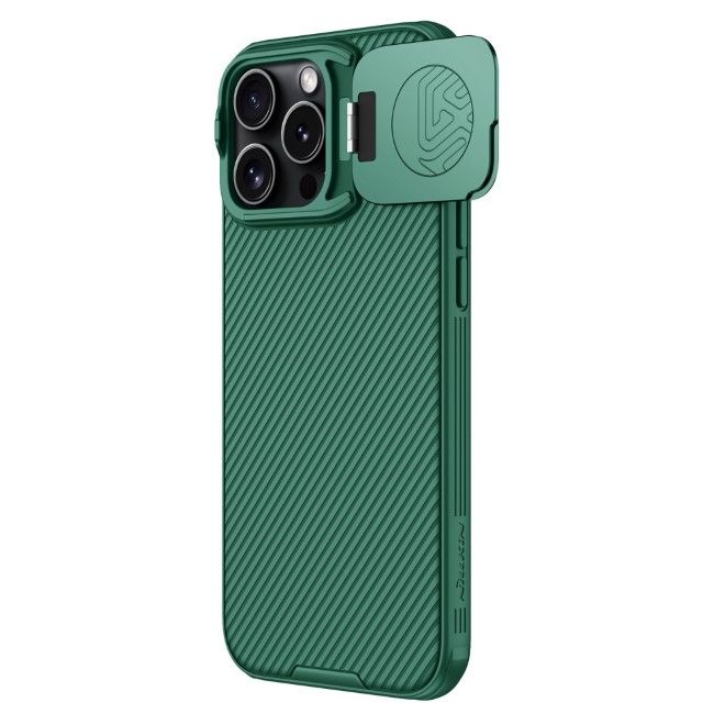 Nillkin - iPhone 16 Pro Max Hülle - Kunststoff Hardcase - Camshield Prop Magnetic Series - dunkelgrün