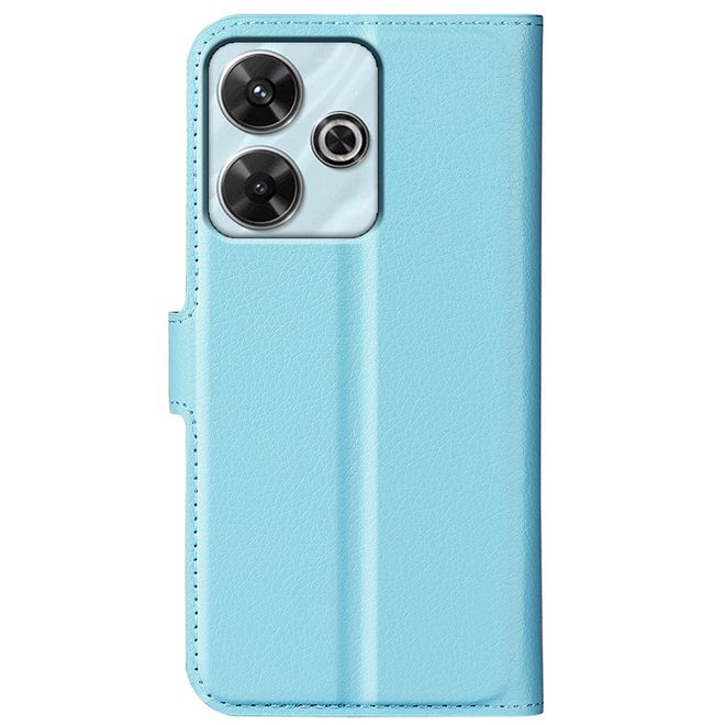 Xiaomi Redmi 13 5G / 13 4G / Note 13R 5G / Poco M6 4G Handy Hülle - Litchi Leder Bookcover Series - blau