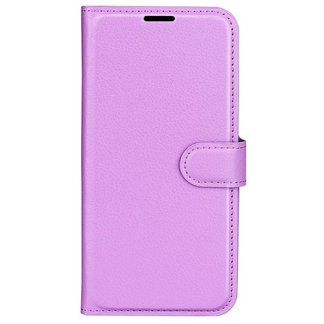 Xiaomi Redmi 13 5G / 13 4G / Note 13R 5G / Poco M6 4G Handy Hülle - Litchi Leder Bookcover Series - purpur