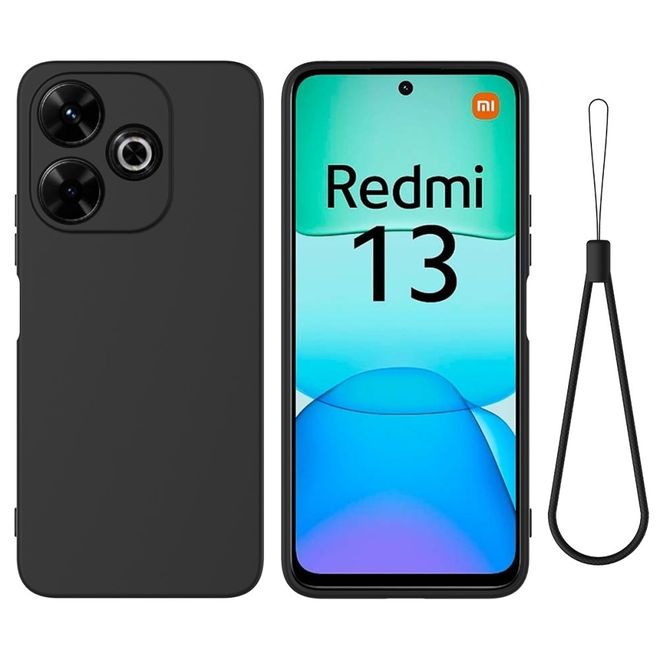 Xiaomi Redmi 13 5G / 13 4G / Note 13R 5G / Poco M6 4G Handy Hülle - Softcase - Liquid Silicone Series - schwarz