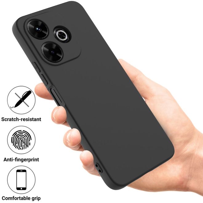 Xiaomi Redmi 13 5G / 13 4G / Note 13R 5G / Poco M6 4G Handy Hülle - Softcase - Liquid Silicone Series - schwarz