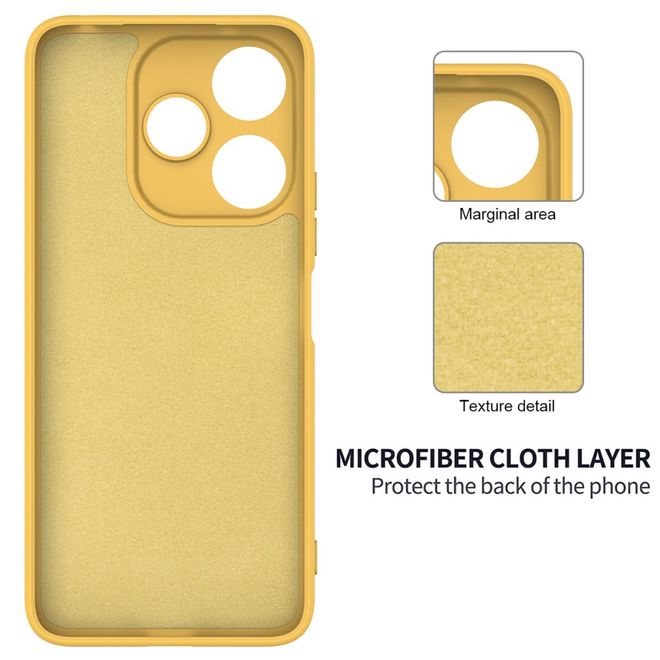 Xiaomi Redmi 13 5G / 13 4G / Note 13R 5G / Poco M6 4G Handy Hülle - Softcase - Liquid Silicone Series - gelb