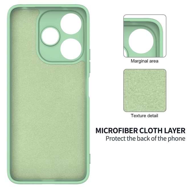 Xiaomi Redmi 13 5G / 13 4G / Note 13R 5G / Poco M6 4G Handy Hülle - Softcase - Liquid Silicone Series - grün