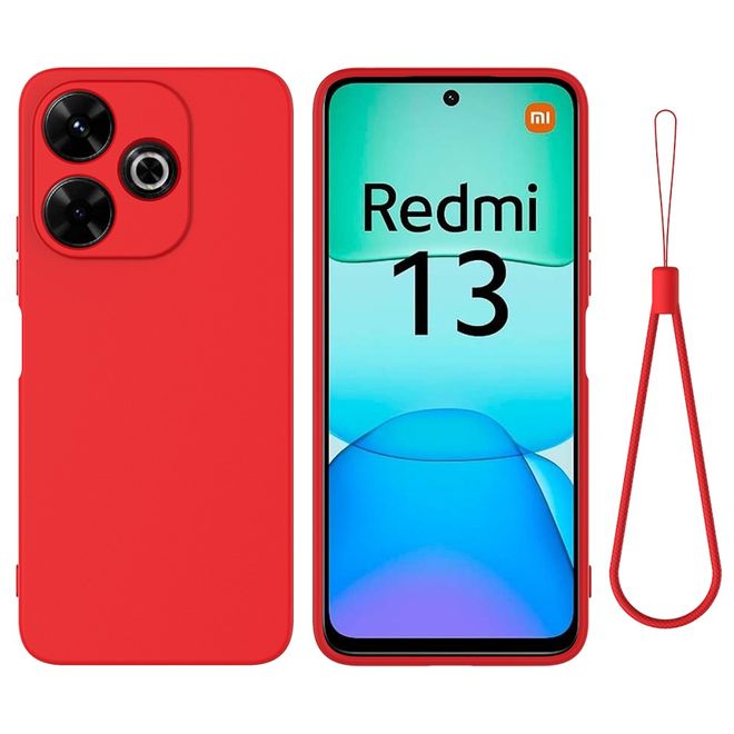 Xiaomi Redmi 13 5G / 13 4G / Note 13R 5G / Poco M6 4G Handy Hülle - Softcase - Liquid Silicone Series - rot