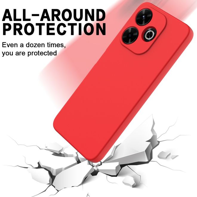 Xiaomi Redmi 13 5G / 13 4G / Note 13R 5G / Poco M6 4G Handy Hülle - Softcase - Liquid Silicone Series - rot