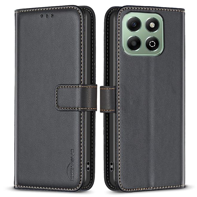 Honor X6b Handy Hülle - Classic II Leder Bookcover Series - schwarz