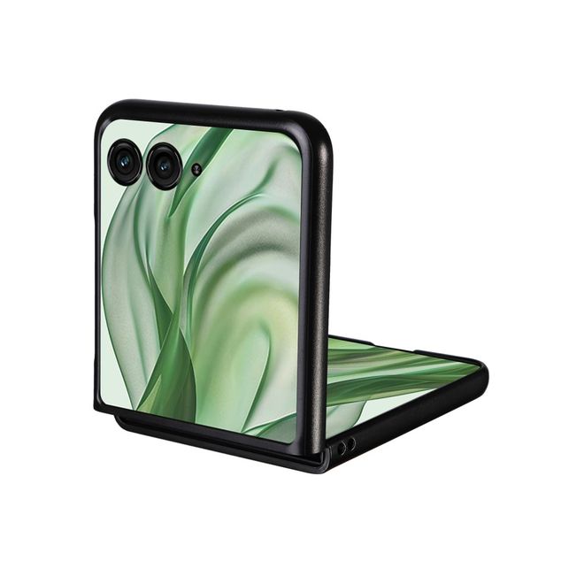 Motorola Razr 50 Ultra 5G Handy Hülle - Litchi Leder Hardcase Series - schwarz