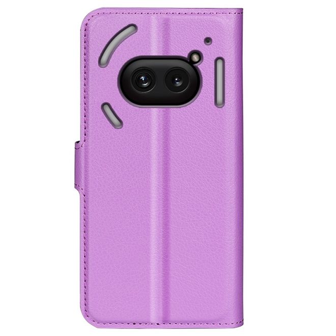 Nothing Phone (2a) / (2a) Plus Handy Hülle - Litchi Leder Bookcover Series - purpur