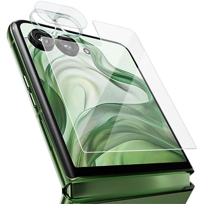 Motorola Razr 50 Ultra 5G Kamera + schmales Display Schutzfolie - transparent