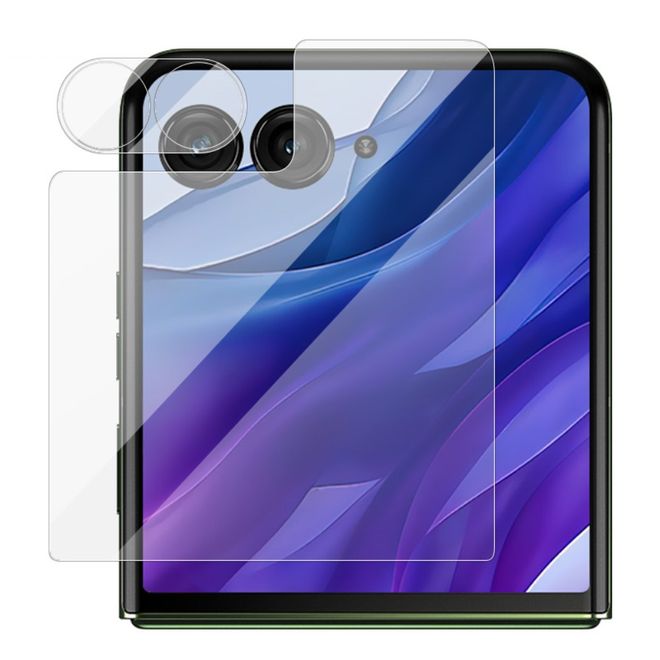 Motorola Razr 50 Ultra 5G Kamera + schmales Display Schutzfolie - transparent