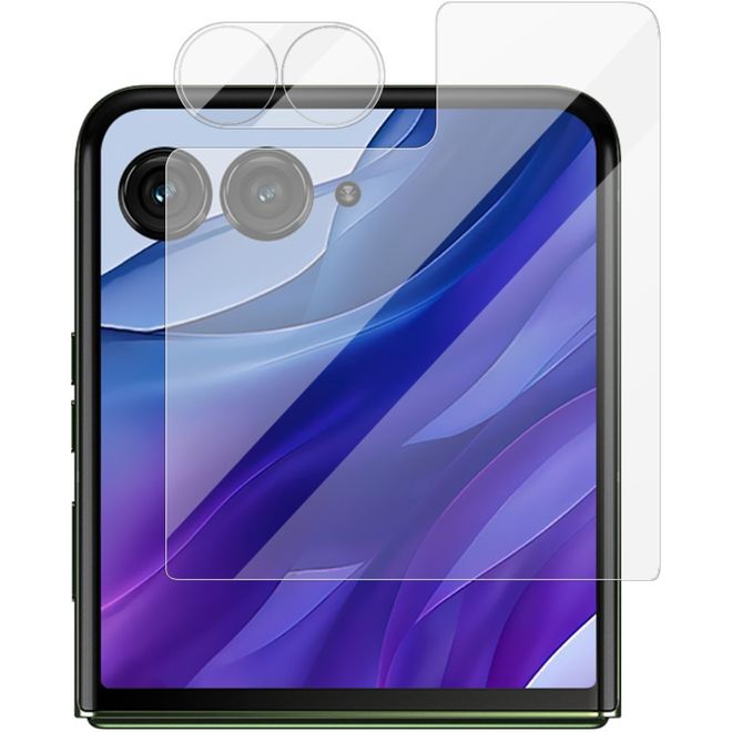 Motorola Razr 50 Ultra 5G Kamera + schmales Display Schutzfolie - transparent